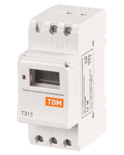 ТЭ15-1мин/7дн-16on/off-16А-DIN TDM (SQ1503-0005). Таймер электронный. TDM ЕLECTRIC в Ангарске