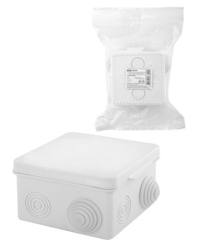 Коробка ОП 80х80х50мм, крышка, IP54, 7вх., белая (SQ1401-0922). Распаячная коробка. TDM ЕLECTRIC в Ангарске