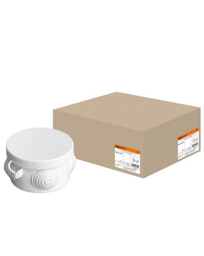 Коробка ОП D65х40мм, крышка, IP54, 4вх. (SQ1401-0501). Распаячная коробка. TDM ЕLECTRIC в Ангарске