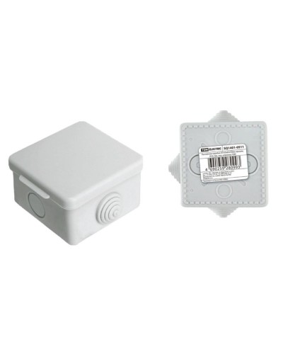 Коробка ОП 65х65х50мм, крышка, IP54, 4вх (SQ1401-0511). Распаячная коробка. TDM ЕLECTRIC в Ангарске