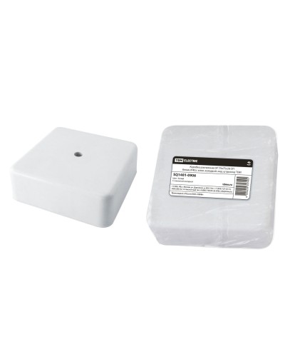 Коробка КР 75х75х28 ОП белая, IP40, с клеммной колодкой (SQ1401-0906). Распаячная коробка. TDM ЕLECTRIC в Ангарске