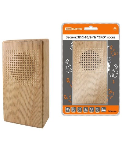 ЗПС-10/2-Пт ЭКО сосна, птичка, без кнопки, AC 230V (SQ1901-0026). Звонок проводной. TDM ЕLECTRIC в Ангарске