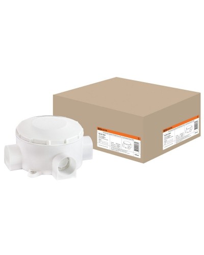 Распаячная коробка ОП D80х35мм, IP42, 3-х рожковая, белая TDM (SQ1401-4004). Распаячная коробка ОП. TDM ЕLECTRIC в Ангарске