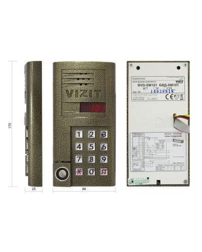 БВД-SM101T. Вызывная панель аудиодомофона. VIZIT в Ангарске