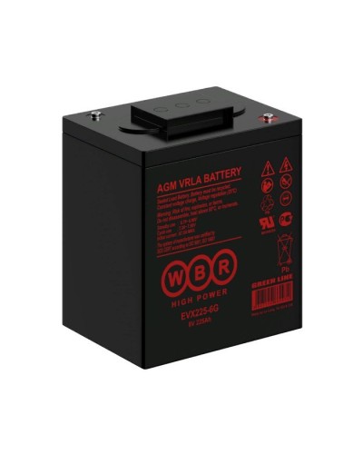 WBR EVX225-6G. Аккумулятор герметичный свинцово-кислотный. WBR в Ангарске