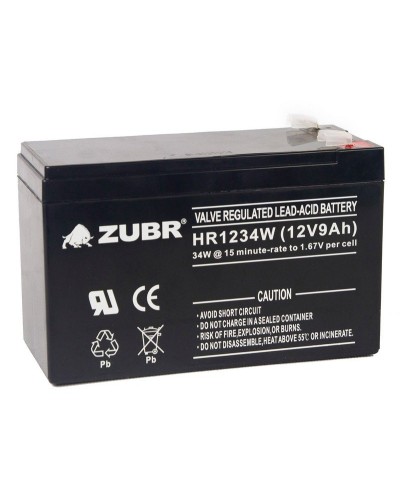 ZUBR HR 1234W (12V, 9Ah). Аккумулятор герметичный свинцово-кислотный. ZUBR в Ангарске
