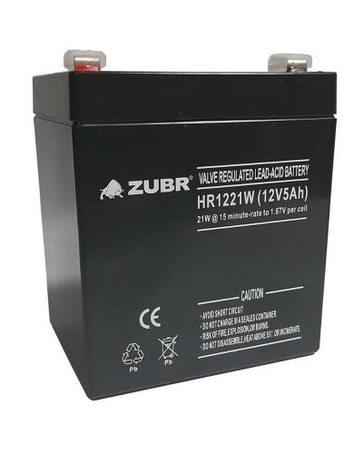 ZUBR HR 1221W (12V, 5Ah). Аккумулятор герметичный свинцово-кислотный. ZUBR в Ангарске