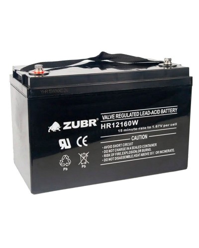 ZUBR HR 12160W (12V, 45Ah). Аккумулятор герметичный свинцово-кислотный. ZUBR в Ангарске