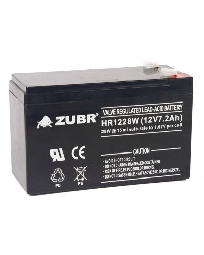 ZUBR HR 1228W (12V, 7,2Ah). Аккумулятор герметичный свинцово-кислотный. ZUBR в Ангарске