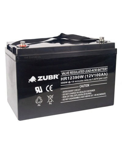 ZUBR HR 12390W (12V, 110Ah). Аккумулятор герметичный свинцово-кислотный. ZUBR в Ангарске