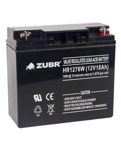 ZUBR HR 1276W (12V, 18Ah). Аккумулятор герметичный свинцово-кислотный. ZUBR в Ангарске