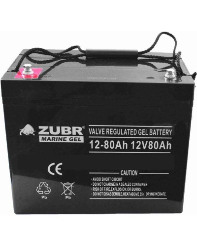 ZUBR MARINE GEL NPG 12-80 (12V, 80Ah). Аккумулятор герметичный свинцово-кислотный. ZUBR в Ангарске