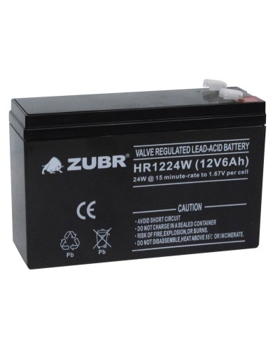 ZUBR HR 1224W (12V, 6Ah). Аккумулятор герметичный свинцово-кислотный. ZUBR в Ангарске