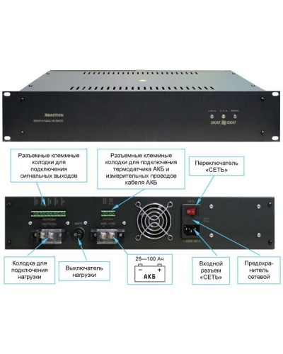 SKAT -V.12DC-18 RACK (СКАТ ИБП-12/18-RACK) (2145). Источник вторичного электропитания резервированный. Бастион в Ангарске