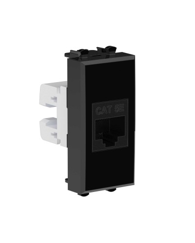 Розетка RJ-45, кат.5E, Avanti, 1 модуль, черный квадрат (4402661): Розетка компьютерная модульная в Ангарске