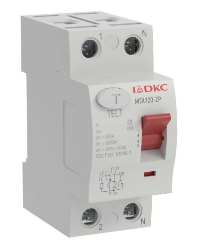 YON MAX MDL100 ВДТ, 2P, 10mA, 16A, АС (MDL100-2P1-16-AC). Автоматический выключатель дифференциальный (УЗО). ДКС в Ангарске