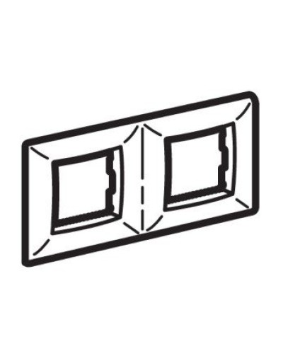 Рамка на 2+2 модуля (двухместная), слоновая кость (75012O): Рамка двухместная, Brava в Ангарске