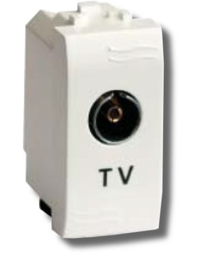 Розетка TV универсальная Brava 1 модуль белая (76721B): Розетка TV в Ангарске