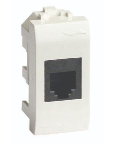 Розетка RJ-45 Brava 1 модуль слоновая кость (75654S): Розетка компьютерная с одним разъёмом в Ангарске