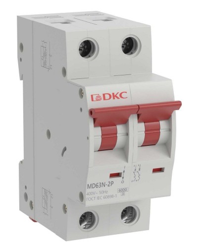 YON max MD63N 2P 6А 6кА C (MD63N-2PC6). Автоматический выключатель. ДКС в Ангарске