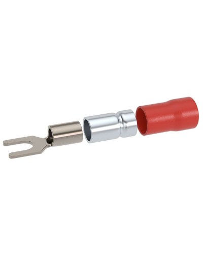 Наконечник вилочный НВИ 0,25-1,5 М3 (D3,2мм) (100 шт) (2A13P-DS-PVC). Наконечник вилочный с изолированным фланцем ПВХ, двойная гильза. ДКС в Ангарске