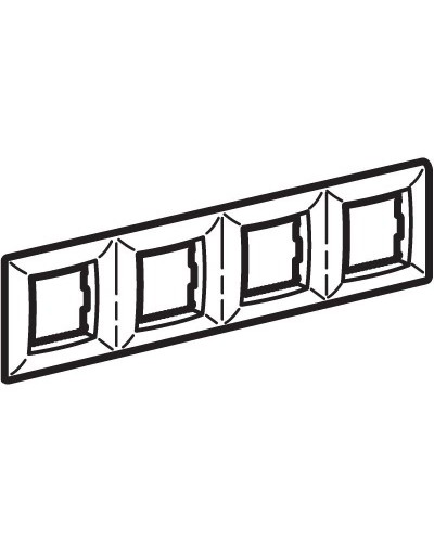 Рамка на 2+2+2+2 модуля (четырехместная), сл. кость (75014O): Рамка четырехместная, Brava в Ангарске