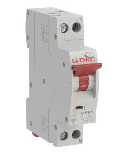 YON max MDR, 1P+N, 30mA, 32A, 6kA, А (MDR32N-1N2C32-A). Компактный автоматический выключатель дифференциального тока. ДКС в Ангарске