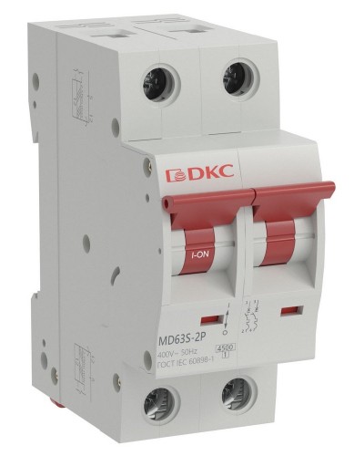 YON max MD63S 2P 6А 4,5кА C (MD63S-2PC6). Автоматический выключатель. ДКС в Ангарске