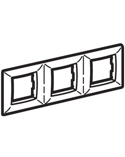Рамка на 2+2+2 модуля (трехместная), белая (75013W): Рамка трехместная, Brava в Ангарске