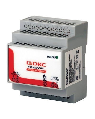 Источник питания однофазный, 72Вт, 3А, 24В (XCSD1072W024VAA). Источник питания  MODULAR POWER однофазный. ДКС в Ангарске
