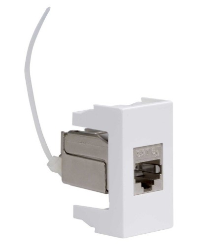 Розетка RJ-45 Viva 1 модуль кат.6A белая (45078). Розетка компьютерная экранированная с одним разъёмом. ДКС в Ангарске