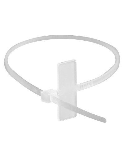 Хомут 2,5x110 белый (100шт) (252110SR-M): Хомут маркировочный, горизонтальная табличка под замком 20x9 в Ангарске