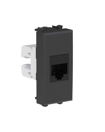 Розетка RJ-45, кат.5E, Avanti, 1 модуль, черный матовый (4412661): Розетка компьютерная модульная в Ангарске
