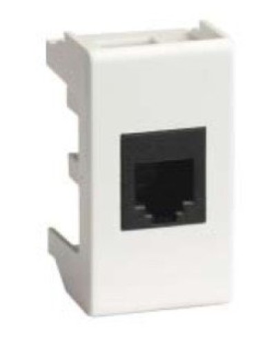 Розетка RJ-45 Viva 1 модуль белая (45038): Розетка компьютерная с одним разъёмом в Ангарске