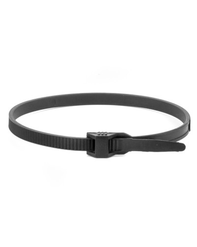 Хомут 9х300 P6.6 черный (100шт) (26502SR). Хомут с плоским замком. ДКС в Ангарске