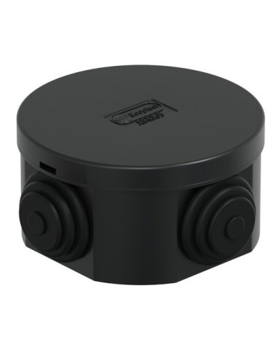 Коробка JBR065 D=65х35, 4 вых., IP44, черная (44004BL-1). Коробка монтажная. Экопласт в Ангарске