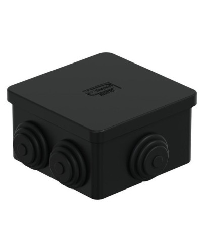 Коробка JBS070 70х70х40, 6 вых., IP44, черная (44056BL-1). Коробка монтажная. Экопласт в Ангарске