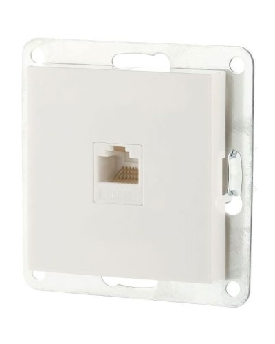 Розетка RJ-45 кат.5е с накладкой, белый LK80 (846104-1). Розетка компьютерная. Экопласт в Ангарске