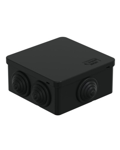 Коробка JBS101 100х100х55, 6 вых., IP55, черная (44037BL-1). Коробка монтажная. Экопласт в Ангарске