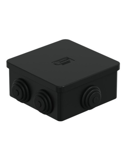 Коробка JBS080 85х85х40, 6 вых, IP44, черная (44006BL-1). Коробка монтажная. Экопласт в Ангарске