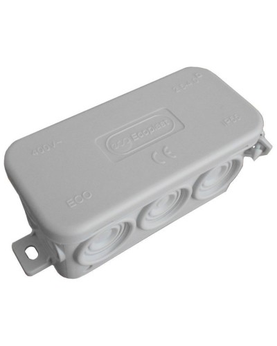 Коробка JBL090 90х42х40, 10вых., 4P (0,15…2,5мм²) серая (43154HF-GR). Коробка монтажная, огнестойкая, без галогена. Экопласт в Ангарске