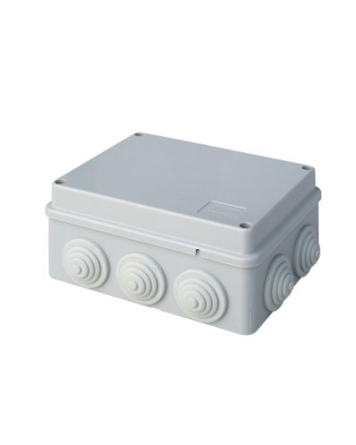 Коробка JBS150 150х110х70, 10 вых., 5P (1,5…6мм²) серая (43029HF-GR). Коробка монтажная, огнестойкая, без галогена. Экопласт в Ангарске
