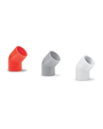 Ecoplast поворот 45гр., для аспирационной системы D25, АБС, белый (10 шт) (49225-10W). Поворот для аспирационной системы. Экопласт в Ангарске