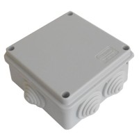 Коробка JBS100 100х100х55, 6 вых., IP55, серая (44007). Коробка монтажная. Экопласт