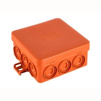 Коробка JBL085 85х85х38, 12 вых., 5P (0,15...2,5мм²) (43165HF). Коробка монтажная, огнестойкая, без галогена. Экопласт