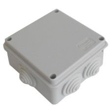 Коробка JBS100 100х100х55, 6 вых., 3P (1,5…6мм²) серая (43027HF-GR). Коробка монтажная, огнестойкая, без галогена. Экопласт