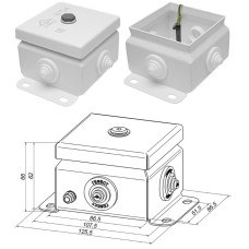 КМ IP55-0808 (без DIN рейки). Коробка монтажная электротехническая. Гефест