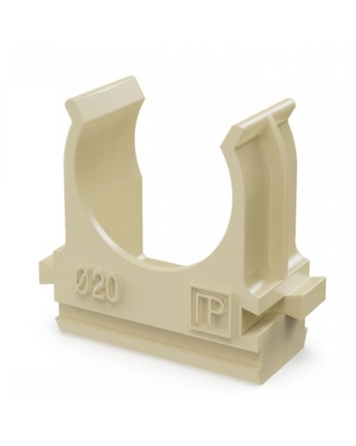 Крепёж-клипса для труб АБС-пластик сосна D20 (100 шт) (PR13.0049). Крепление для труб ПВХ. Промрукав в Ангарске