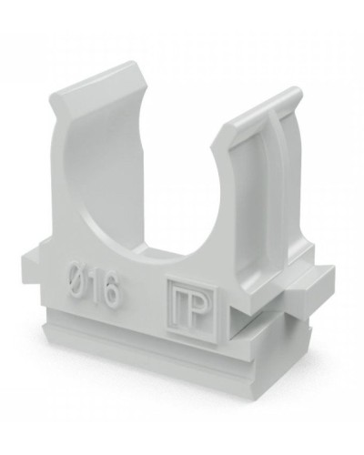 Крепеж-клипса для труб АБС-пластик в п/э D16 (100 шт) (PR.02616). Крепление для труб ПВХ. Промрукав в Ангарске