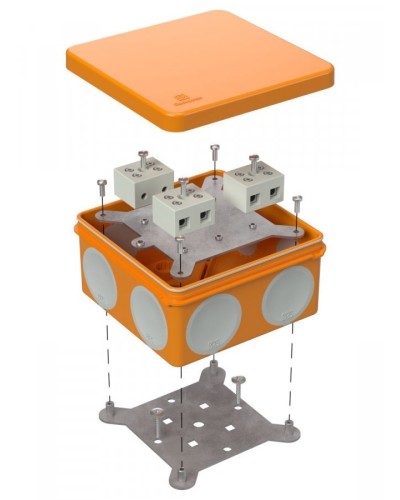 Коробка огнестойкая 100х100х50 (60-0300-FR10.0-6). Коробка огнестойкая для открытой установки. Промрукав в Ангарске